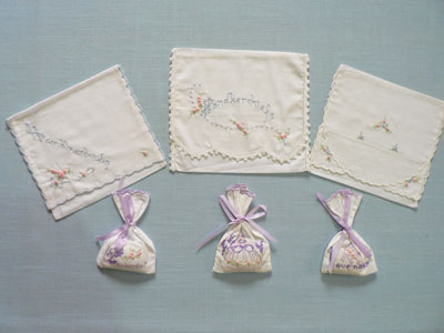 Hankerchief Sachets and Lavender